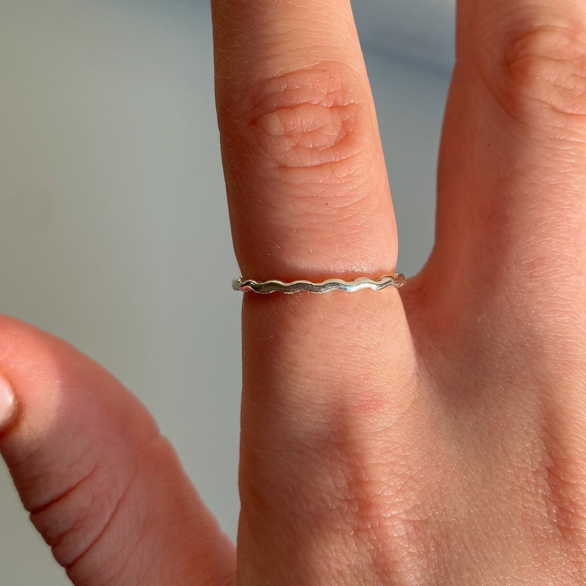 Silver ring "Tiny waves"