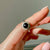 Garnet silver ring size 17