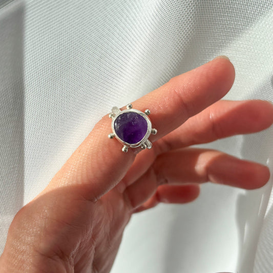 Amethyst silver ring 17
