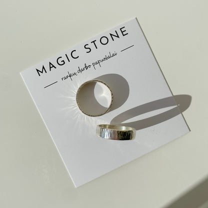 Thick silver ring "Ripple"