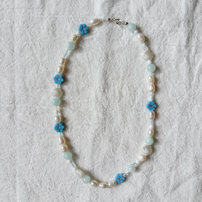 Necklace "Sea foam"