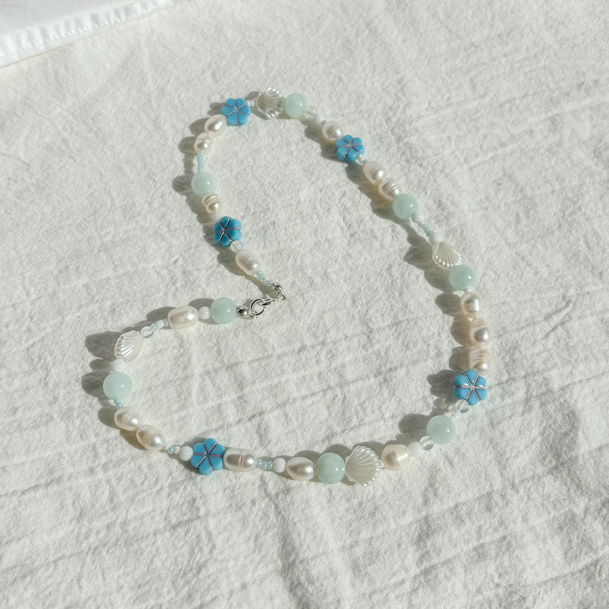 Necklace "Sea foam"