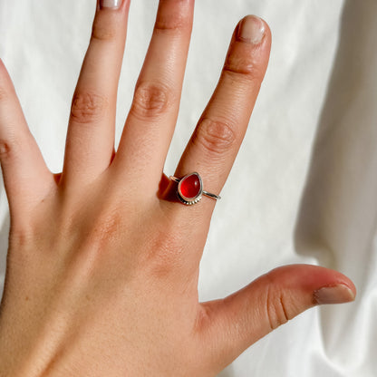 Orange Agate ring 18