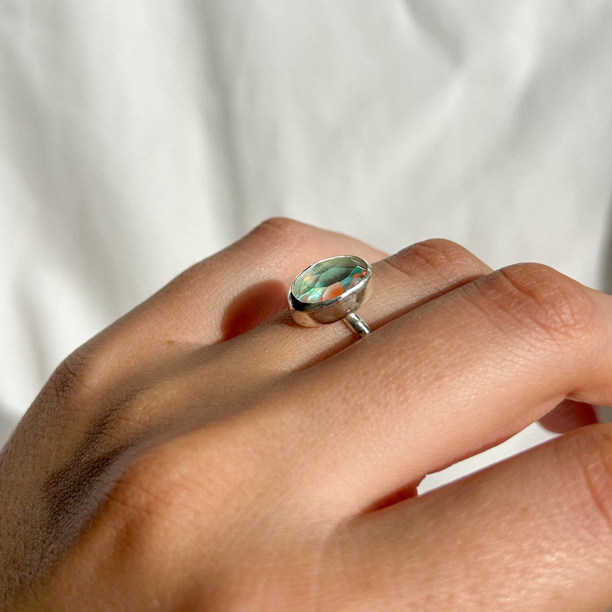 Crystal Quartz ring 16.5