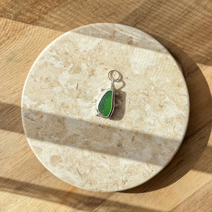 Sea urchin sea glass charm