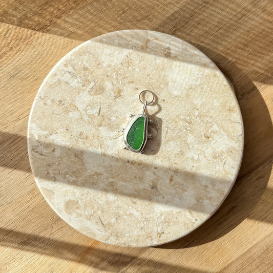Sea urchin sea glass charm