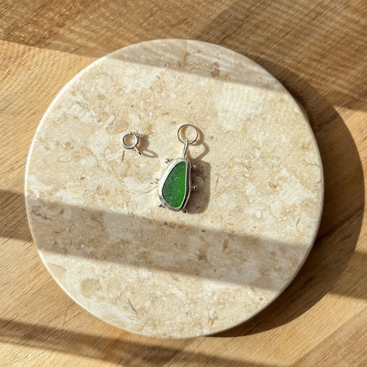 Sea urchin sea glass charm