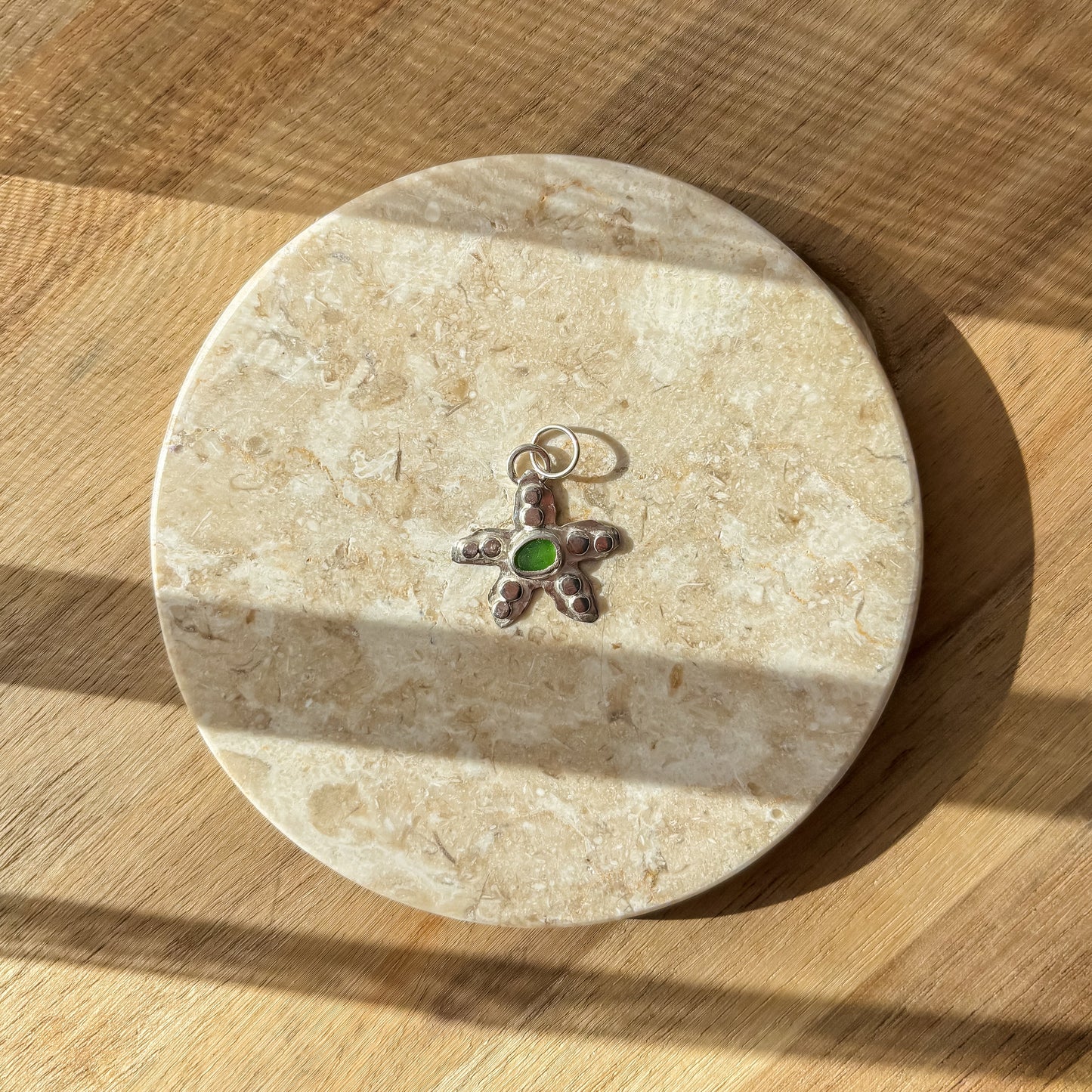 Starfish sea glass charm