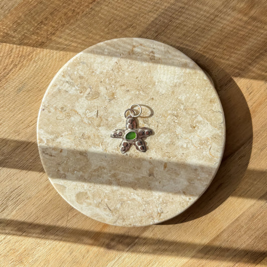 Starfish sea glass charm