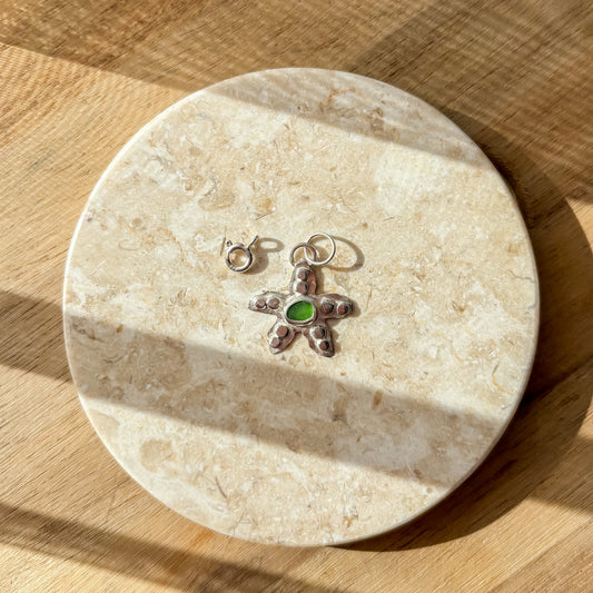 Starfish sea glass charm