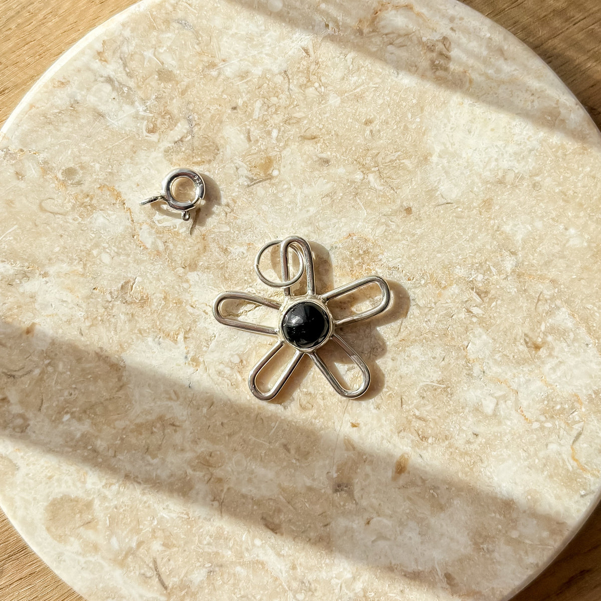 Diopside flower charm