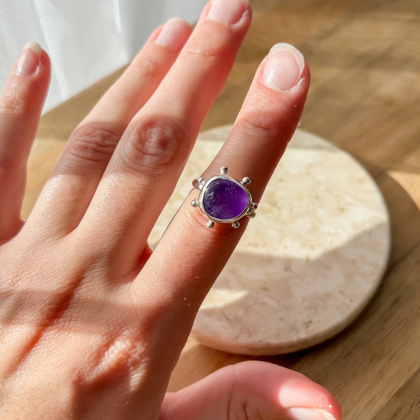 Amethyst silver ring 17