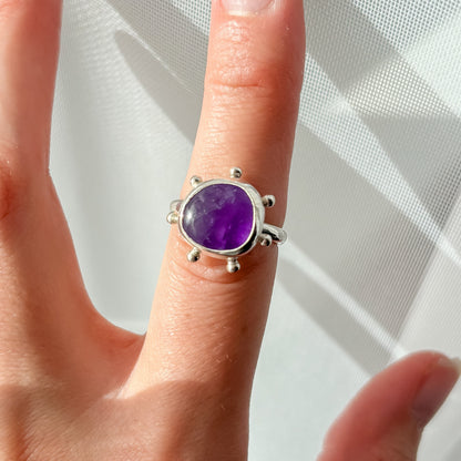 Amethyst silver ring 17