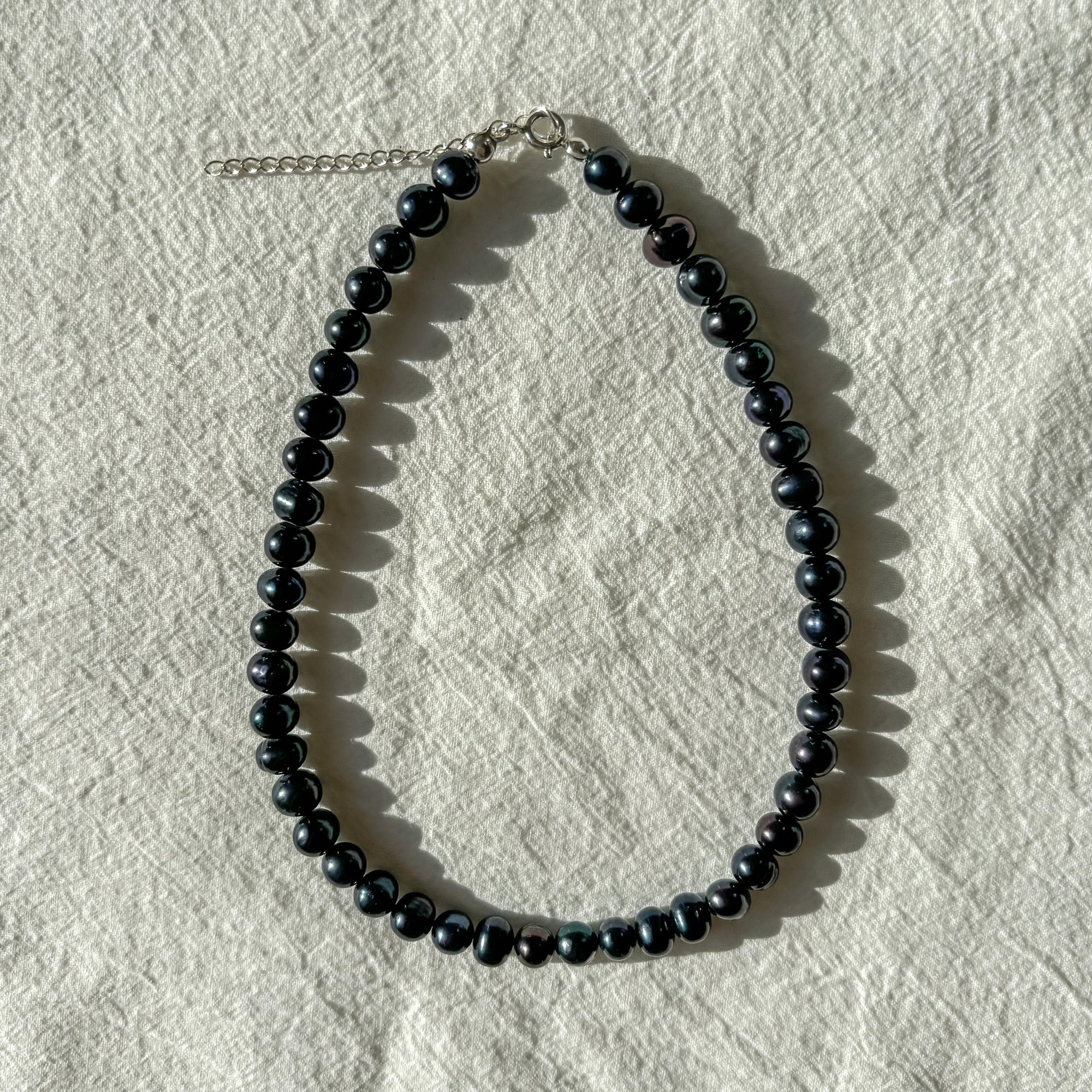 Black pearl necklace