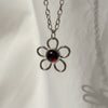 Garnet flower pendant