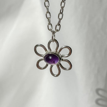 Amethyst flower charm