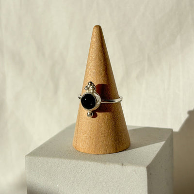 Black star diopside ring "Enva" 16.5