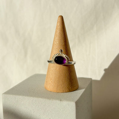 Amethyst ring "Indigo" 17.5