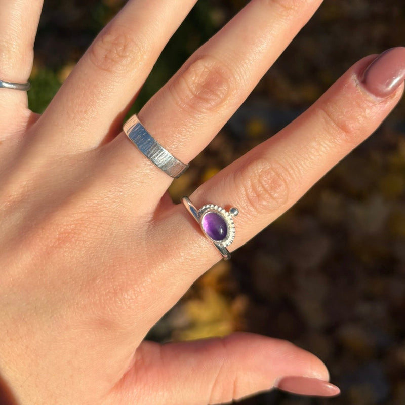 Amethyst ring "Indigo" 17.5